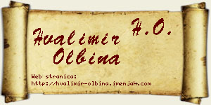 Hvalimir Olbina vizit kartica